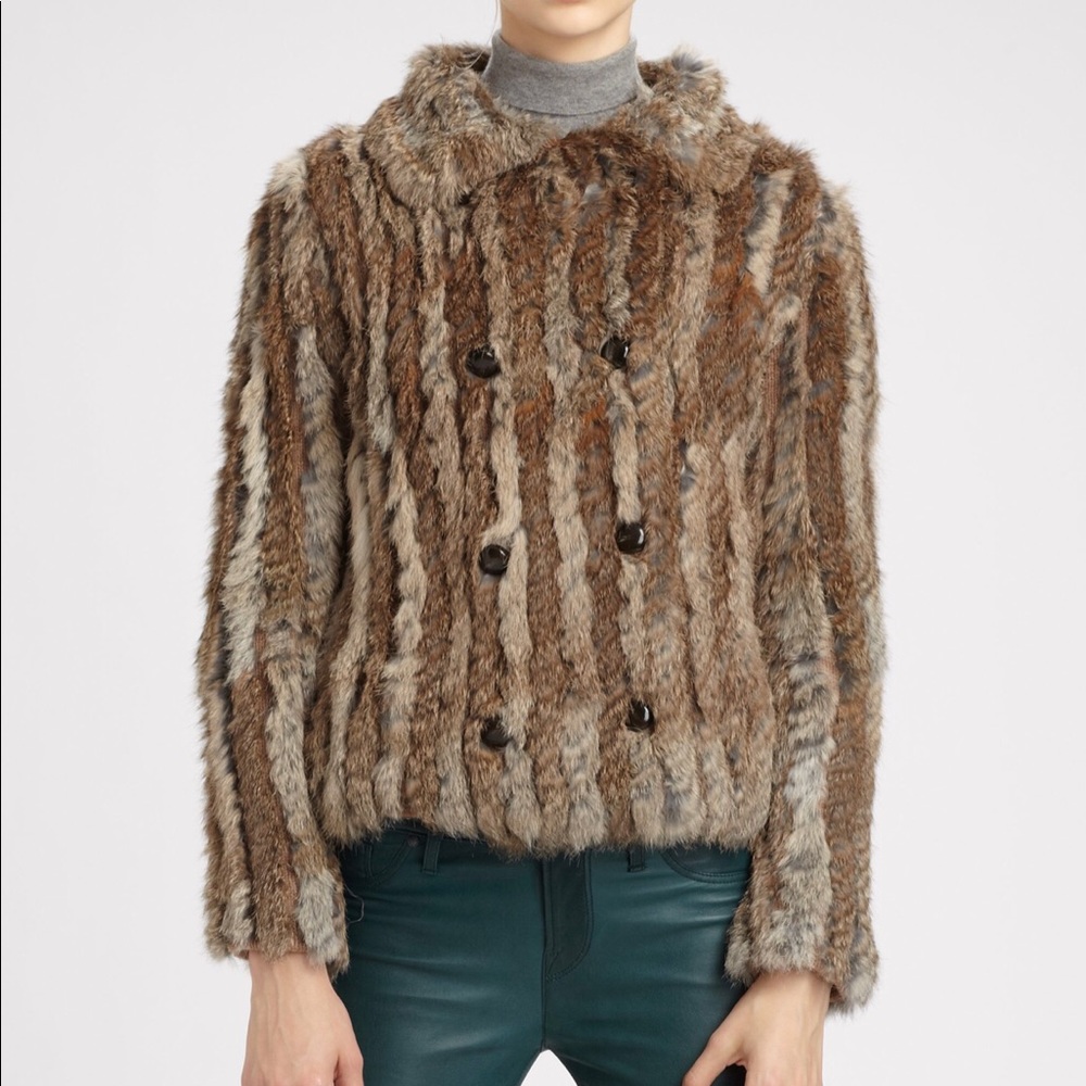 Marc by Marc Jacobs Rabbit Fur Cardigan Jacket XS